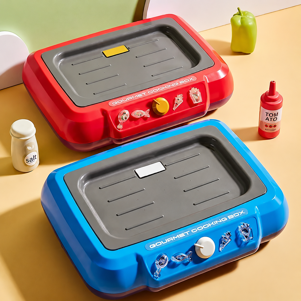 20-Piece Kids Kitchen Play Set – DIY Cooking Toy Set with Pretend Induction Stove, Play Food Accessories, Educational Role Play Toy Gift for Boys & Girls