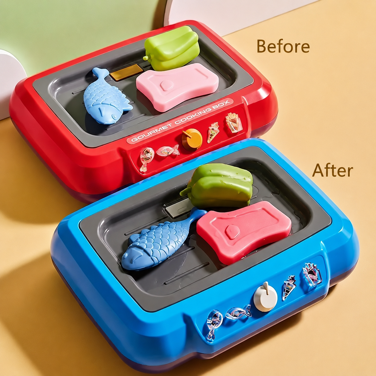 20-Piece Kids Kitchen Play Set – DIY Cooking Toy Set with Pretend Induction Stove, Play Food Accessories, Educational Role Play Toy Gift for Boys & Girls